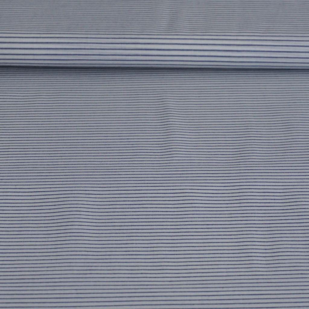 Baumwollstoff Streifen blau weiß